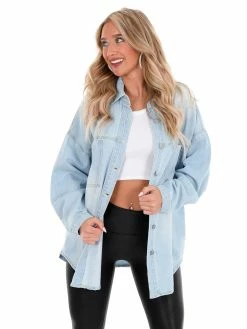 Risen Jeans Cuteness Overload Denim Shacket Tops