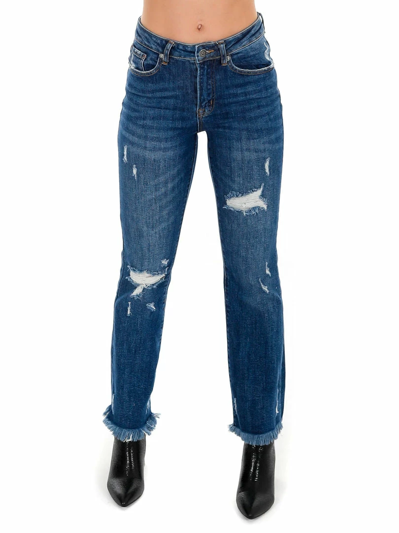 Cheapest 🌟 Apparel-Curvy Girl Curvy Owe You Mid Rise Dark Distressed Ankle Flare 😉 3 Apparel-Curvy Girl Curvy Owe You Mid Rise Dark Distressed Ankle Flare