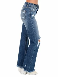 Risen Jeans Bottoms High Rise Straight Jeans