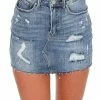 Risen Jeans Showstopper Denim Mini Skirts