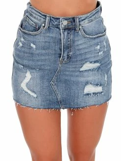Risen Jeans Showstopper Denim Mini Skirts