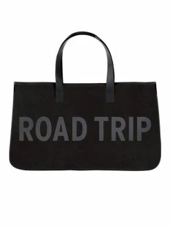 Accessories Road Trip Black Canvas Tote Bags