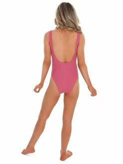 Envya Sale Endless Summer Ribbed Raspberry One Piece Swimsuit