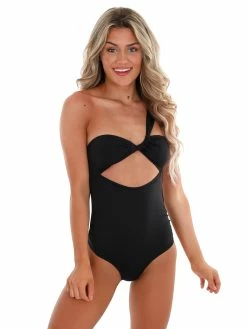 Envya Sale Summer Breeze Black Asymmetrical One Piece Swimsuit
