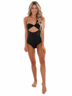 Envya Sale Summer Breeze Black Asymmetrical One Piece Swimsuit
