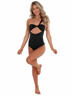 Envya Sale Summer Breeze Black Asymmetrical One Piece Swimsuit
