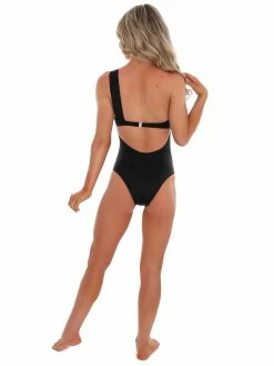 Envya Sale Summer Breeze Black Asymmetrical One Piece Swimsuit