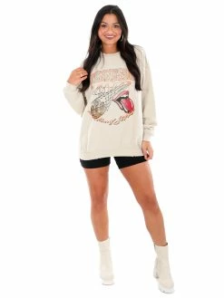 Livy Lu Rolling Stones Volunteers Basketball Net Sweatshirt