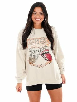 Livy Lu Rolling Stones Volunteers Basketball Net Sweatshirt