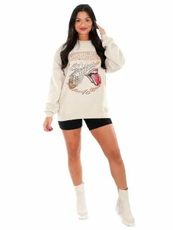 Livy Lu Rolling Stones Volunteers Basketball Net Sweatshirt
