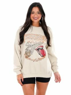 Livy Lu Rolling Stones Volunteers Basketball Net Sweatshirt
