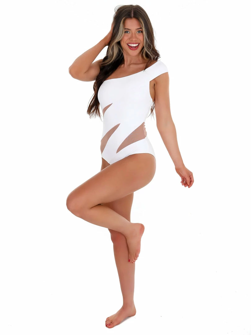 Budget ๐ Envya Tropical Tides White Mesh One Piece ๐ฉฑ Swimsuit Sale ๐งจ 2 Envya Tropical Tides White Mesh One Piece Swimsuit Sale