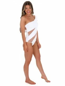 Budget ๐ Envya Tropical Tides White Mesh One Piece ๐ฉฑ Swimsuit Sale ๐งจ 16 Envya Tropical Tides White Mesh One Piece Swimsuit Sale