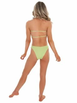 Envya Riding Waves Lime Ribbed Two Piece Swimsuit Sale
