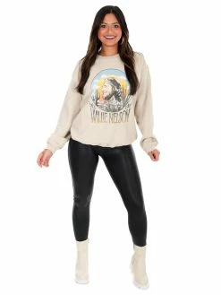 Livy Lu Willie Nelson In The Sand Thrifted Sweatshirt