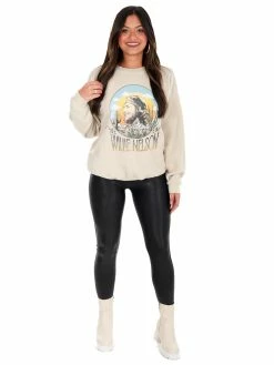 Livy Lu Willie Nelson In The Sand Thrifted Sweatshirt