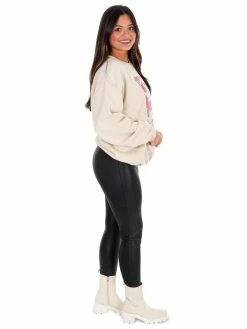 Livy Lu Willie Nelson In Pink Sand Thrifted Sweatshirt