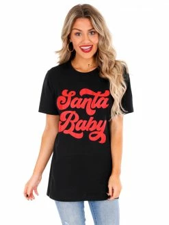 Kissed Apparel Santa Baby Graphic Tee Sale