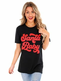 Kissed Apparel Santa Baby Graphic Tee Sale