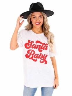 Kissed Apparel Santa Baby Graphic Tee Sale