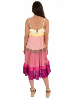 Umgee Sale Sights On You Blush Colorblock Midi Dress