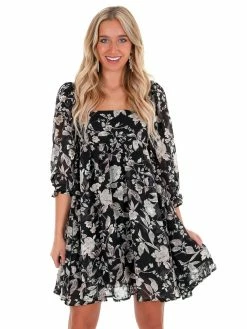 Sweet Lemon Enchanted Floral Babydoll Dress Dresses