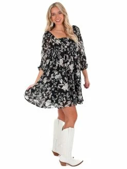 Sweet Lemon Enchanted Floral Babydoll Dress Dresses