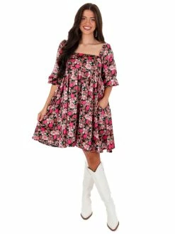 Sweet Lemon Somebody To Love Floral Dress Dresses