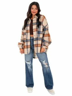 POL Everybody Talks Plaid Jacket