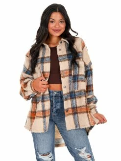 POL Everybody Talks Plaid Jacket