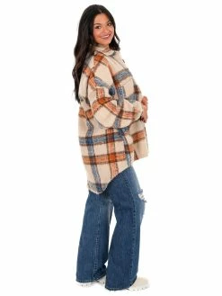 POL Everybody Talks Plaid Jacket