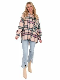 POL Everybody Talks Plaid Jacket