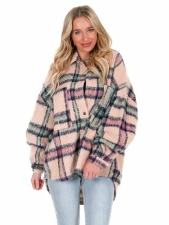 POL Everybody Talks Plaid Jacket