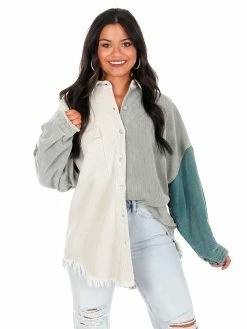 POL What A Girl Wants Colorblock Shacket