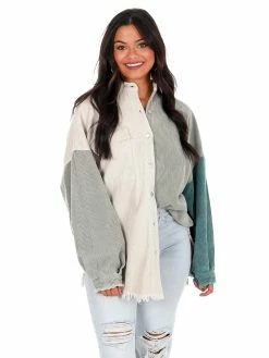 POL What A Girl Wants Colorblock Shacket