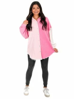POL What A Girl Wants Colorblock Shacket