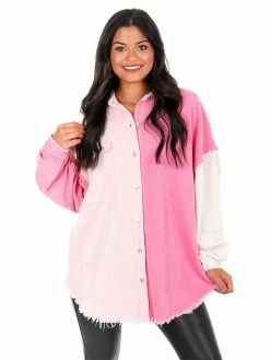 POL What A Girl Wants Colorblock Shacket