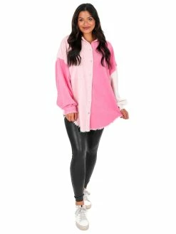 POL What A Girl Wants Colorblock Shacket