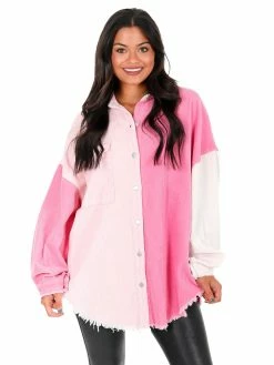 POL What A Girl Wants Colorblock Shacket