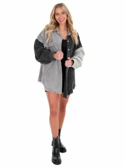 POL What A Girl Wants Colorblock Shacket