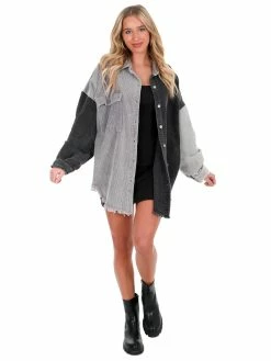 POL What A Girl Wants Colorblock Shacket