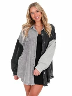 POL What A Girl Wants Colorblock Shacket