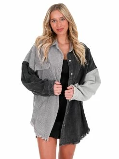 POL What A Girl Wants Colorblock Shacket