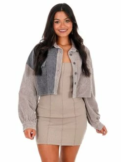 Hot Sale ๐ฅ POL Heartless Cropped Corduroy Jacket Tops ๐ฅ 18 POL Heartless Cropped Corduroy Jacket Tops