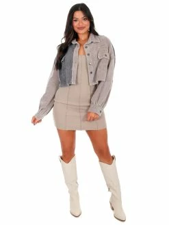 Hot Sale ๐ฅ POL Heartless Cropped Corduroy Jacket Tops ๐ฅ 17 POL Heartless Cropped Corduroy Jacket Tops