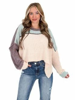 POL I Like Me Better Colorblock Sweater Tops