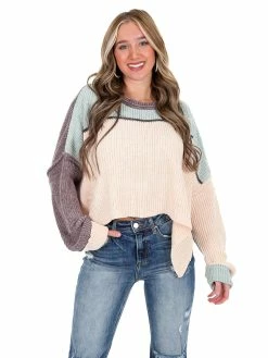 POL I Like Me Better Colorblock Sweater Tops