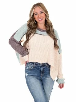 POL I Like Me Better Colorblock Sweater Tops