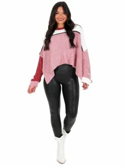 POL I Like Me Better Colorblock Sweater Tops