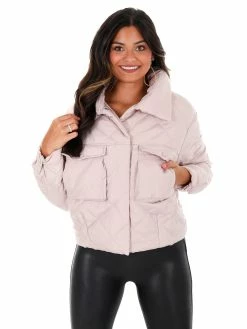 She + Sky Colder Weather Quilted Padded Jacket